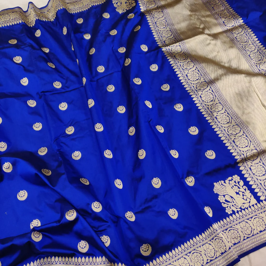 Dazzle In Your Blue Banarasi Saree With Expert Styling Tips