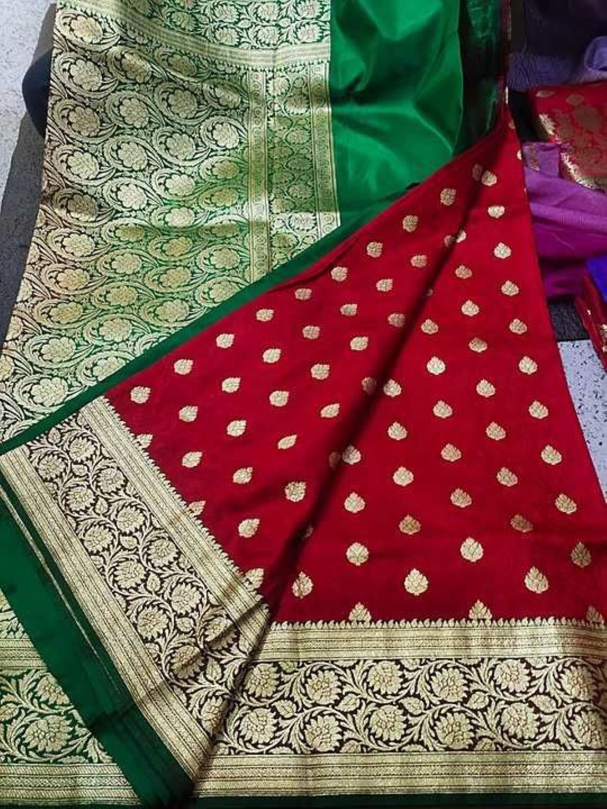 Cream Banarasi Silk Saree With Embroidered Blouse Latest 2395SR06